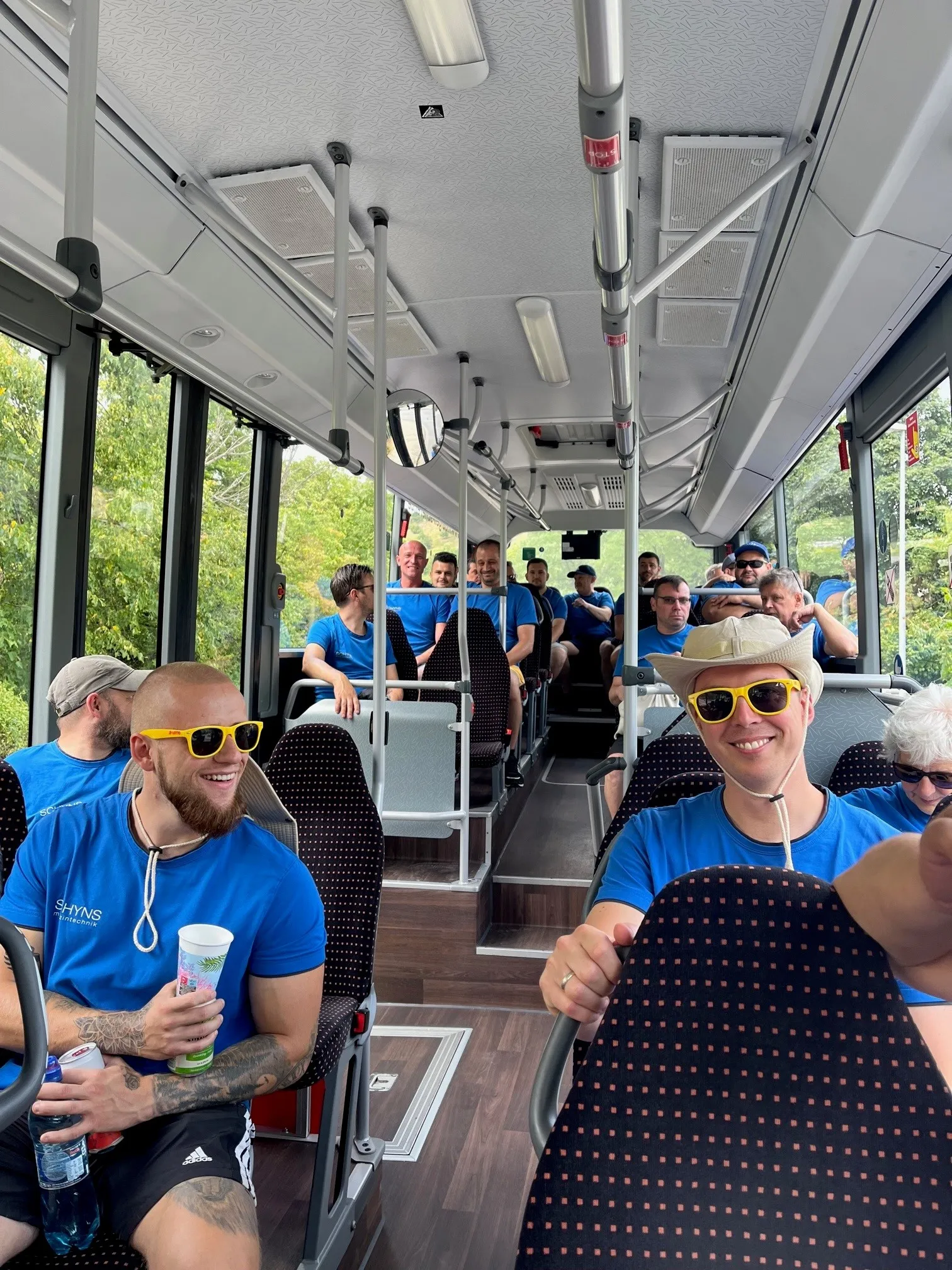 The bus ride to the event