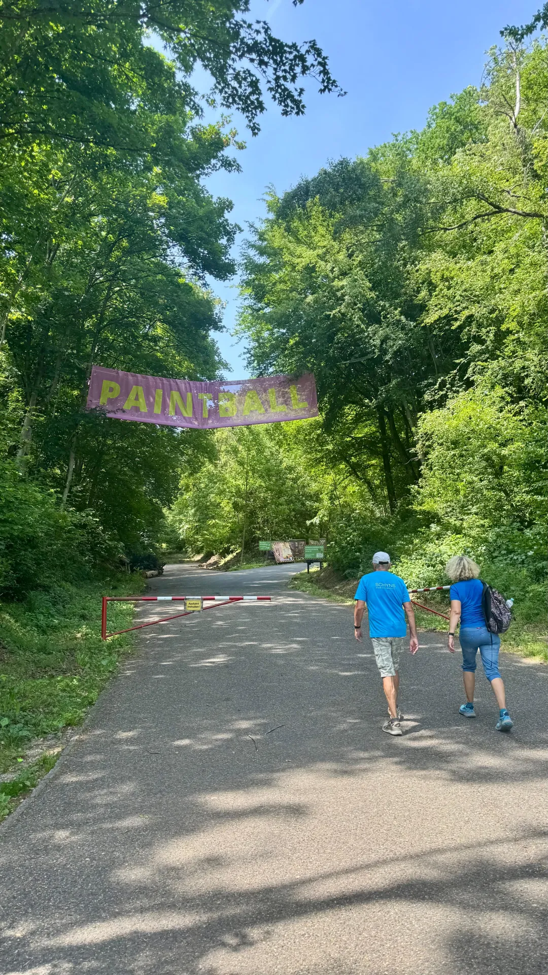 The way to the paintball field